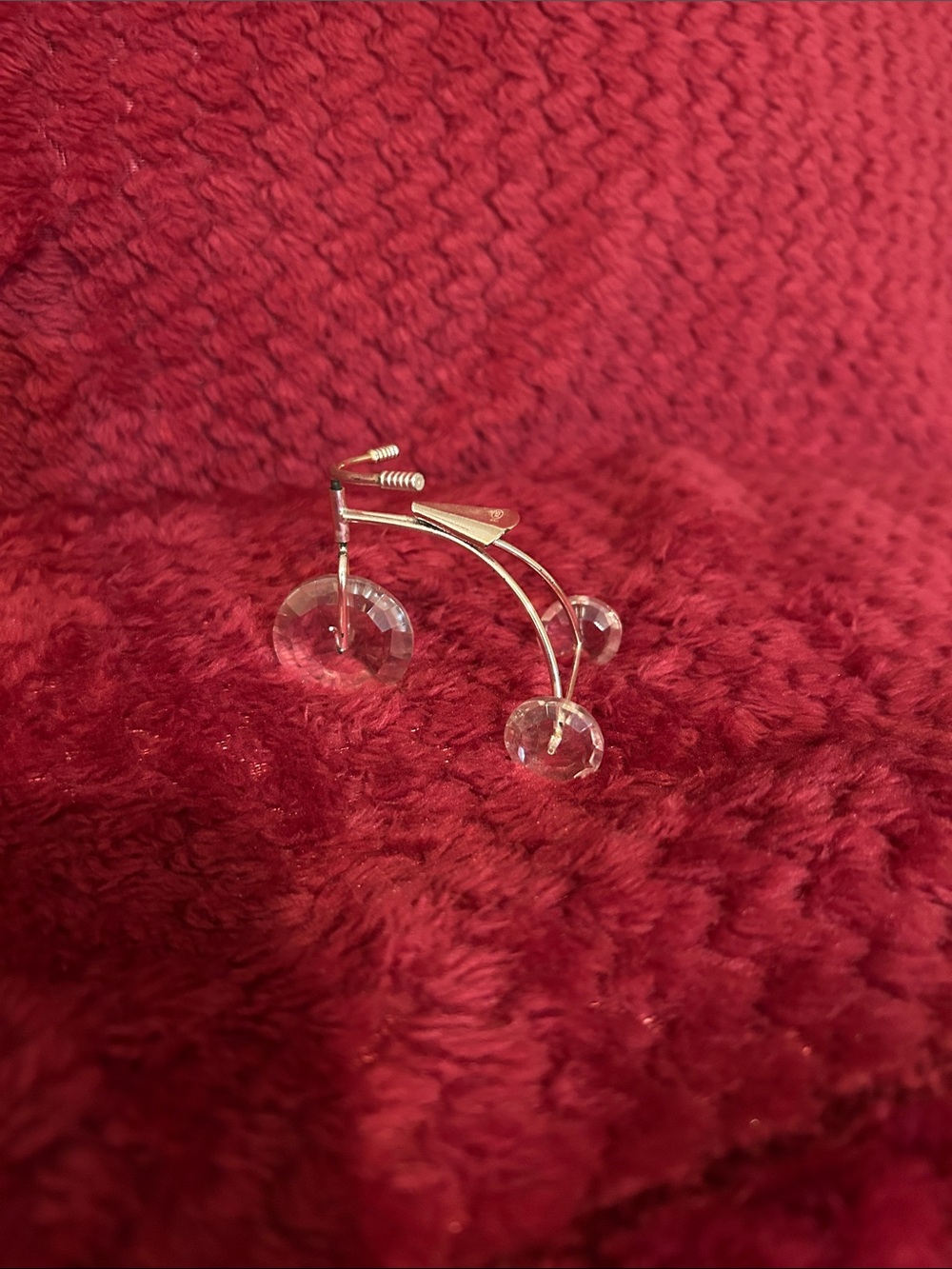 Gold-Tone Crystal Bicycle Pendant - Women's Jewelry